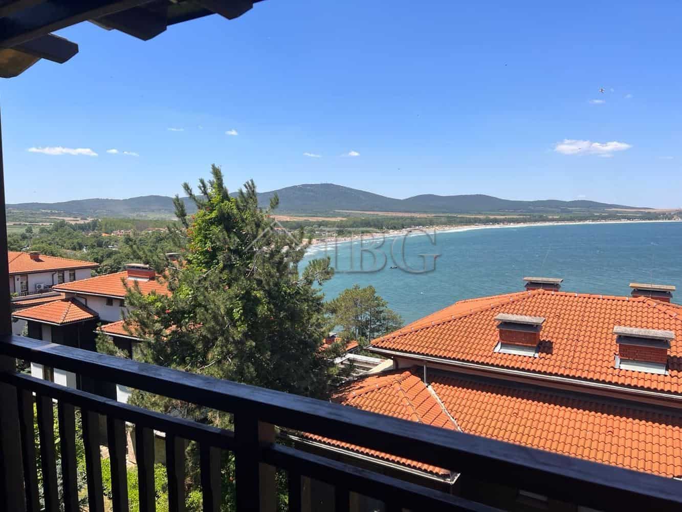 Sea view from balcony of a luxurious two-bedroom apartment in Santa Marina, Sozopol.
