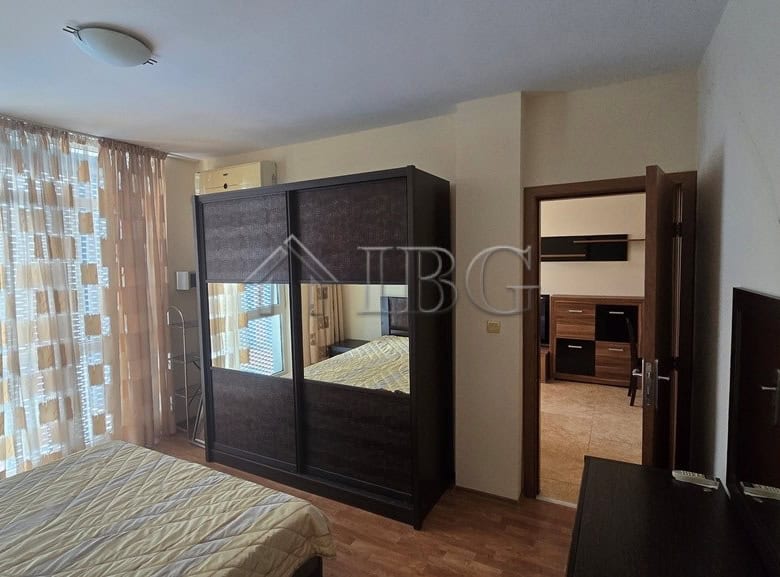 Modern 2-bedroom, 2-bathroom apartment featuring a pool view in Sunny Beach. Perfect for comfortable.