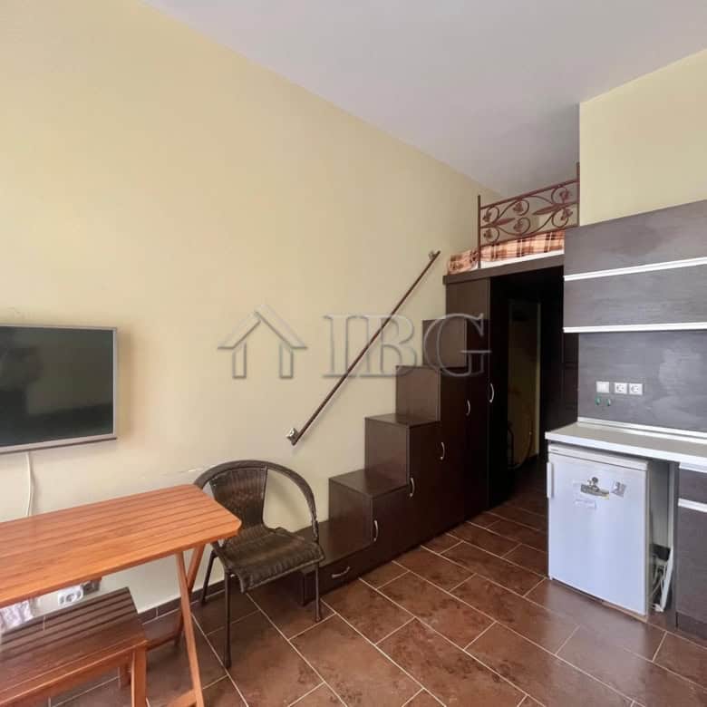 Cozy studio apartment with pool view in Odyssey, Nessebar, perfect for relaxing holidays.