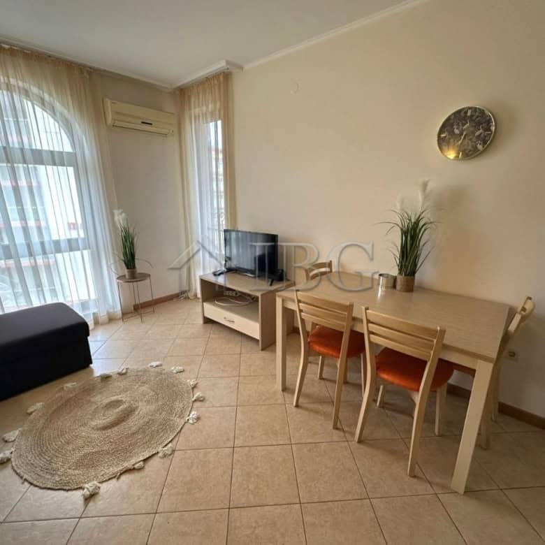 Bright furnished one-bedroom apartment in Royal Sun, Sunny Beach with modern decor and spacious livi.