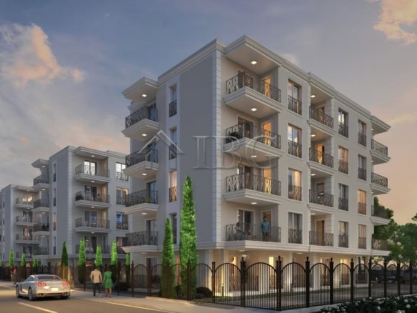 Modern studio apartment with balcony in La Mer Silver Residence, Sunny Beach, Bulgaria.