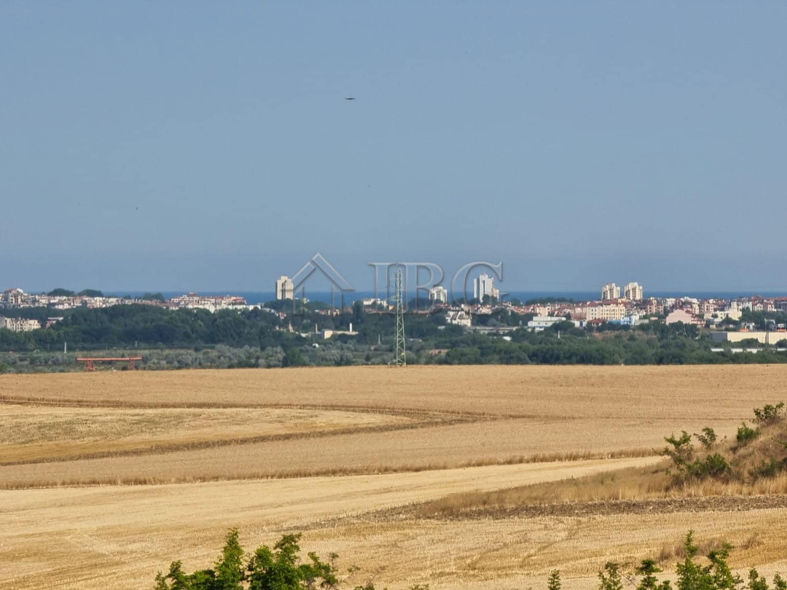 Building plot for sale in Tunkovo, Burgas region, Bulgaria with scenic countryside views.