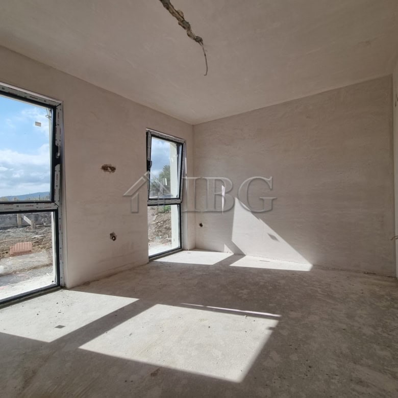 House with pool and sea view under construction in Banya Village, Burgas region. Spacious interior w.