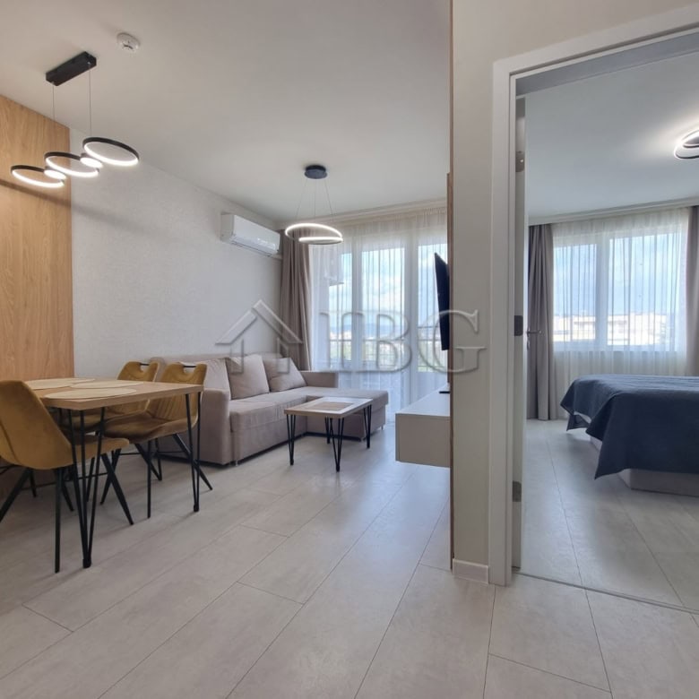 Bright 1-bedroom apartment in Domenico Complex, Sunny Beach with modern furnishings and sea views.