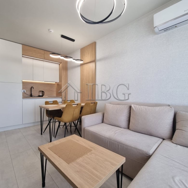 Bright 1-bedroom apartment with open-plan living and kitchen area in Domenico Complex, Sunny Beach.
