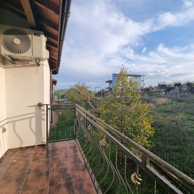 Two-story house with balcony in Aleksandrovo, Burgas Region, Bulgaria.