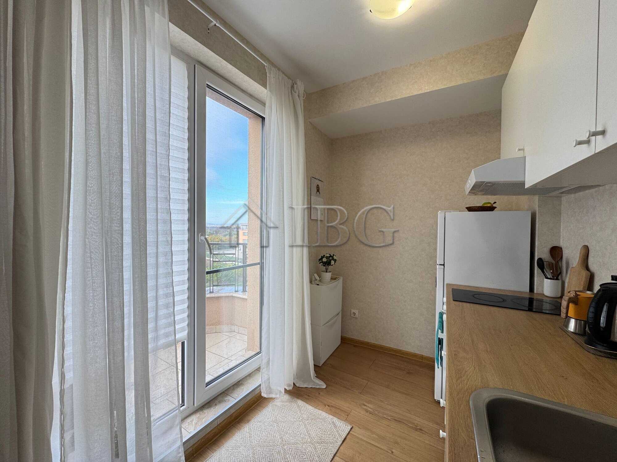 Bright studio for sale in Aphrodite Park, Sunny Beach with balcony views.