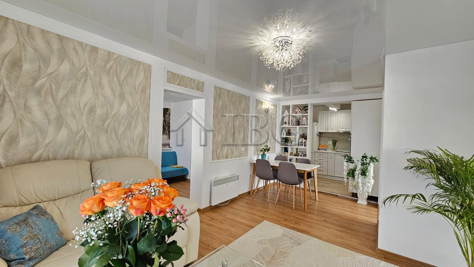 Beautiful interior of a renovated detached house with 2 bedrooms in Kosharitsa, close to Sunny Beach.