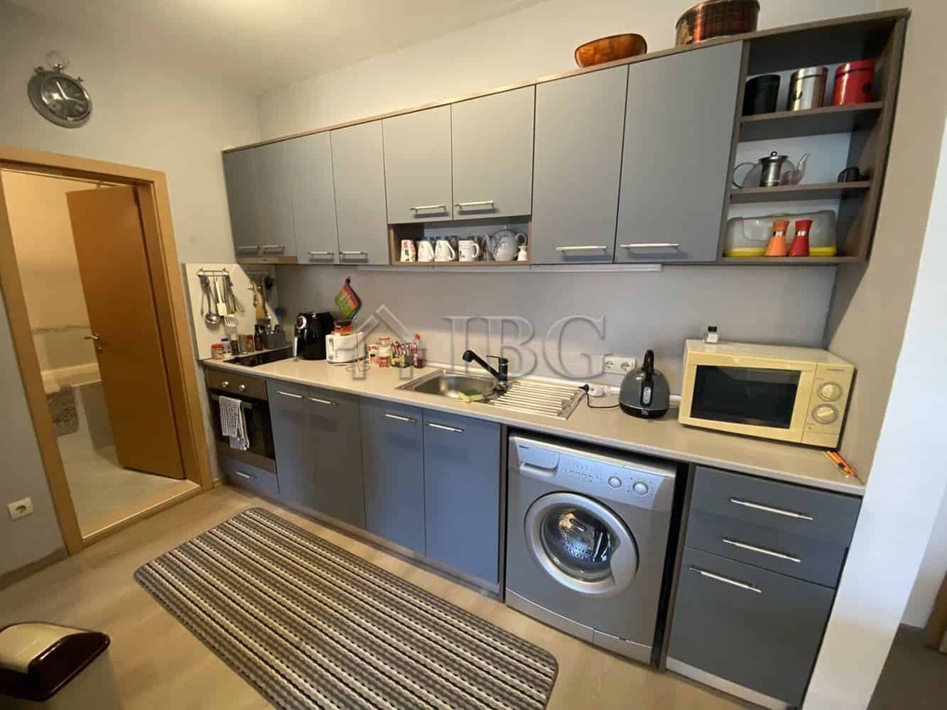 Modern kitchen with appliances in Vineyards Resort, Aheloy, Bulgaria.