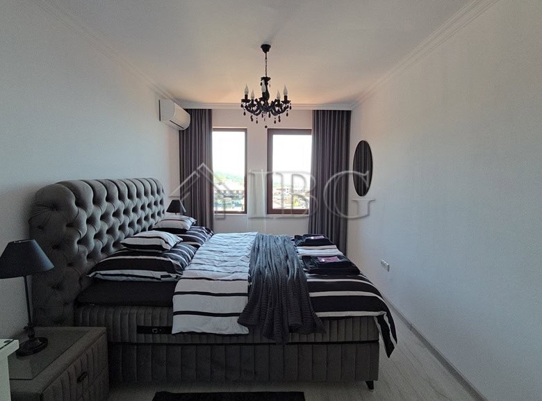 Luxury Two-Bedroom Apartment Bedroom in Sveti Vlas, Bulgaria.
