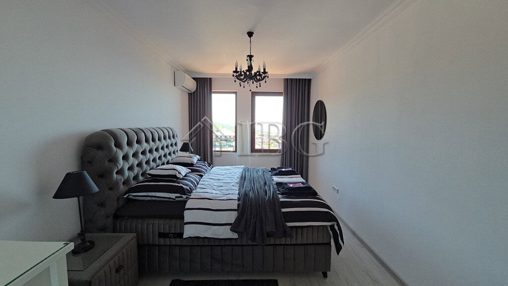 Luxury Two-Bedroom Apartment Bedroom in Sveti Vlas, Bulgaria.