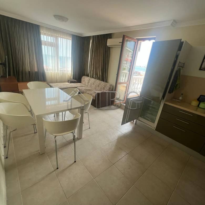 Bright 3-bedroom apartment with yacht harbor view in Sveti Vlas, Bulgaria.