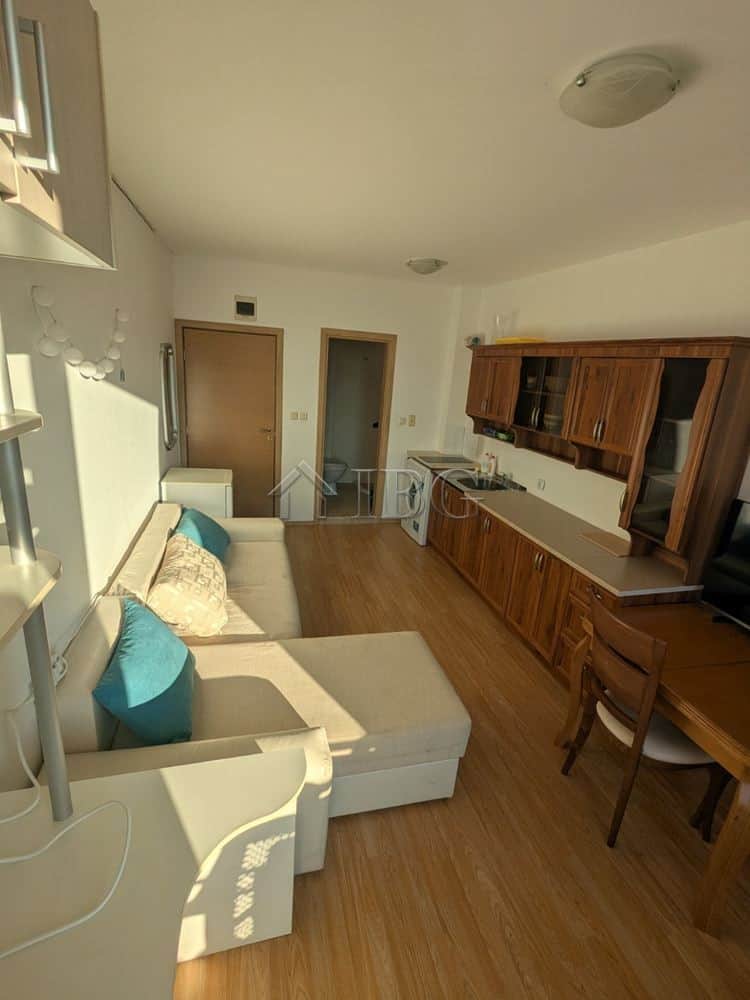 Furnished studio apartment with balcony in Sunny Beach, perfect for relaxing and enjoying seaside vi.