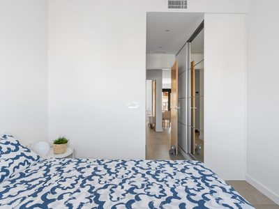 Modern bedroom with sliding closet in Santiago de la Ribera, Murcia, Spain, perfect for comfortable.