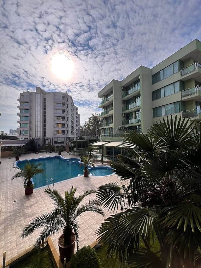Apartment with pool and partial sea view in Sunny Beach, Bulgaria.