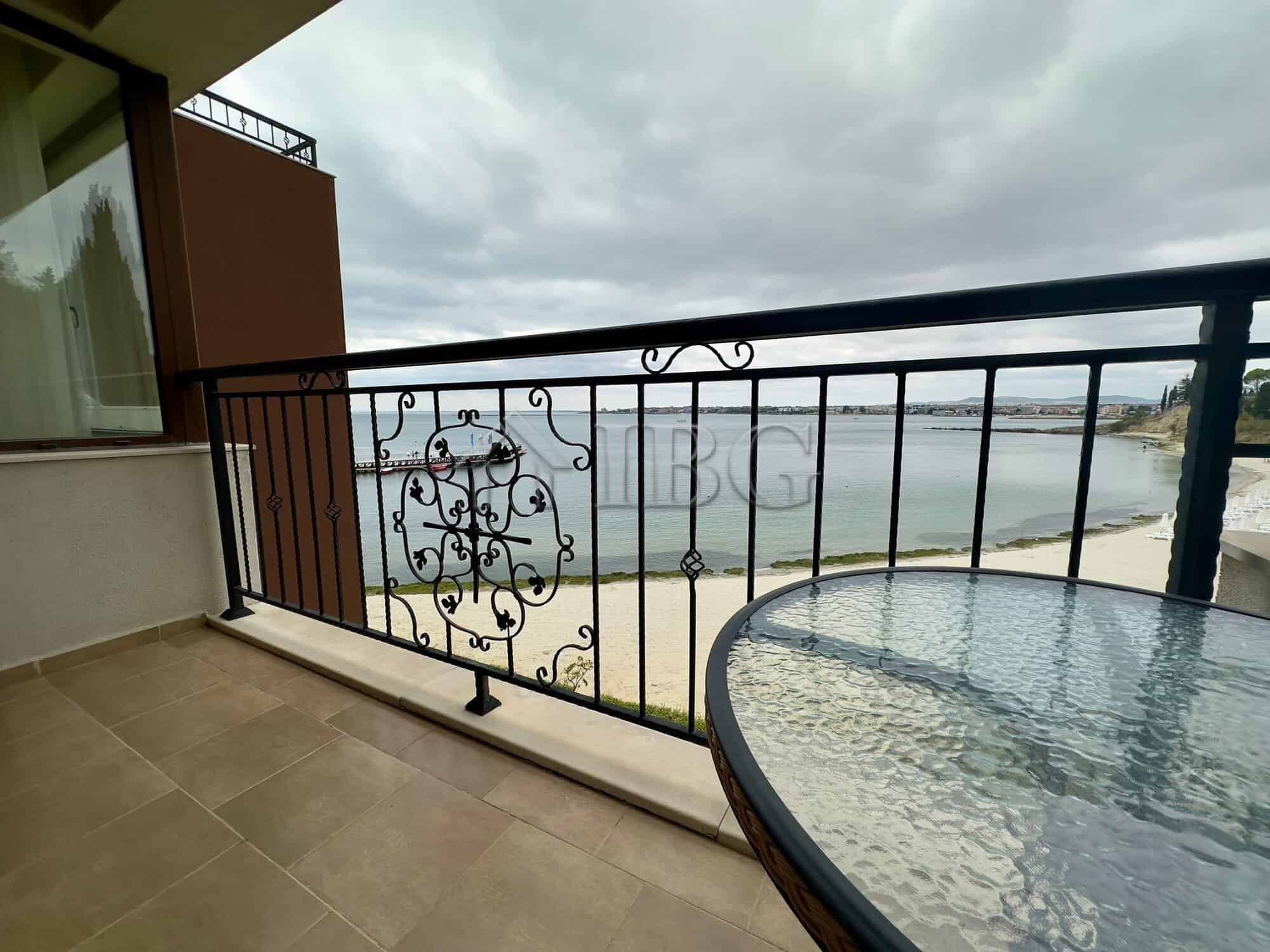 Sea view balcony of luxury apartment in Nessebar.