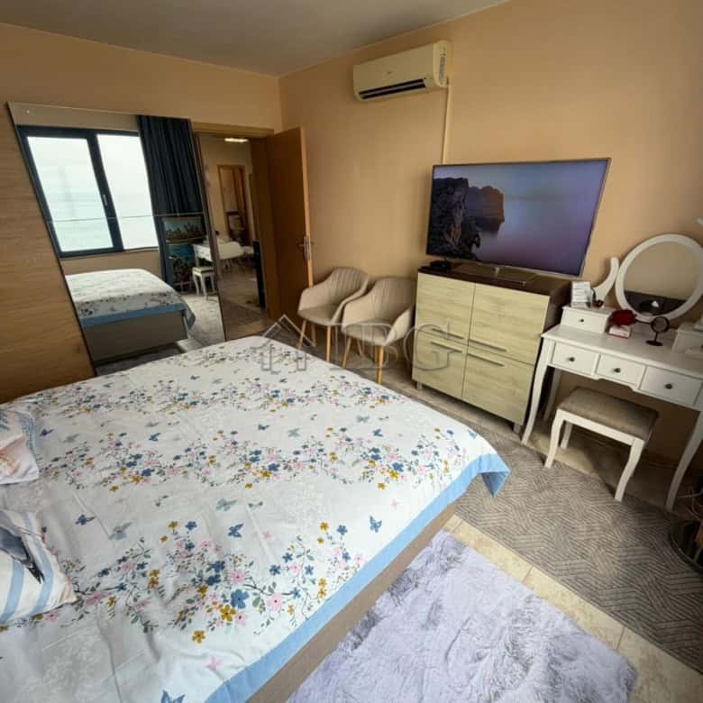Apartment with sea view, bright living space, and contemporary furnishings in Sunny Beach.