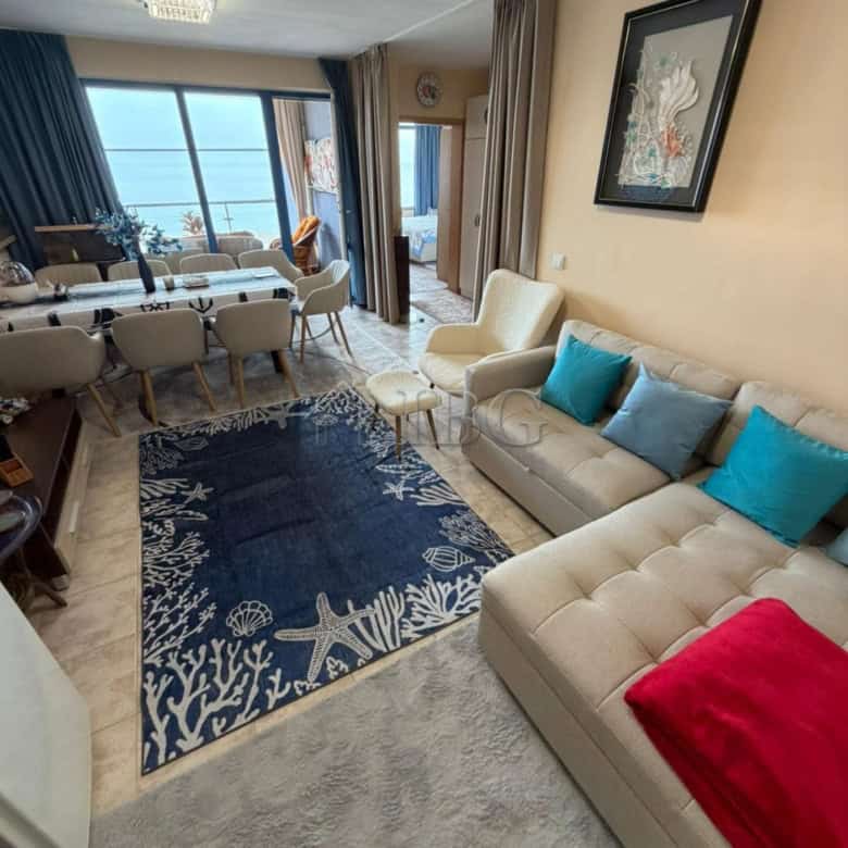 Beachfront 1-Bedroom Apartment with Sea Views in Sunny Beach.