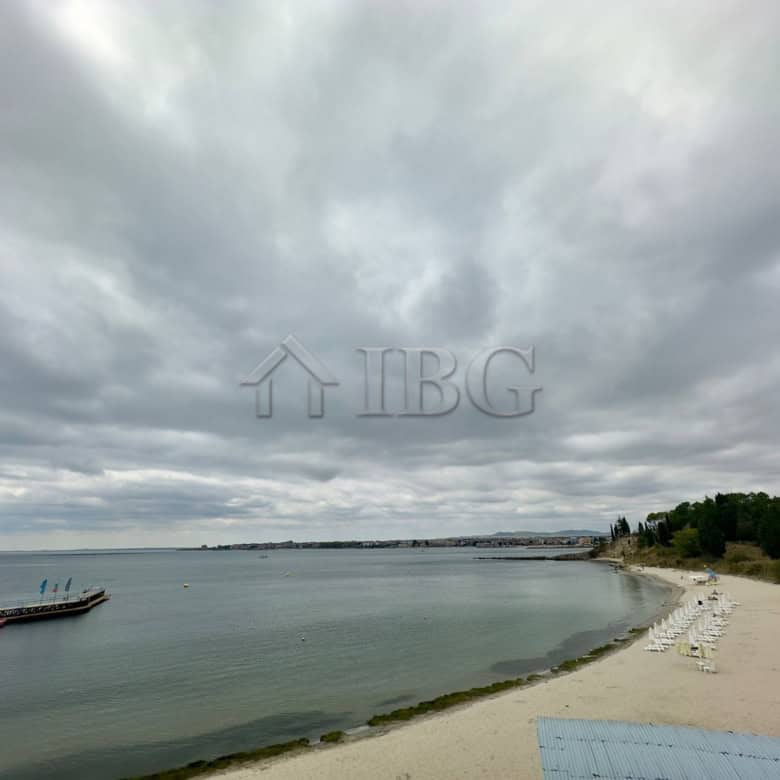 Apartment with front sea view overlooking Akrotiria Beach in Nessebar. Perfect for seaside living an.