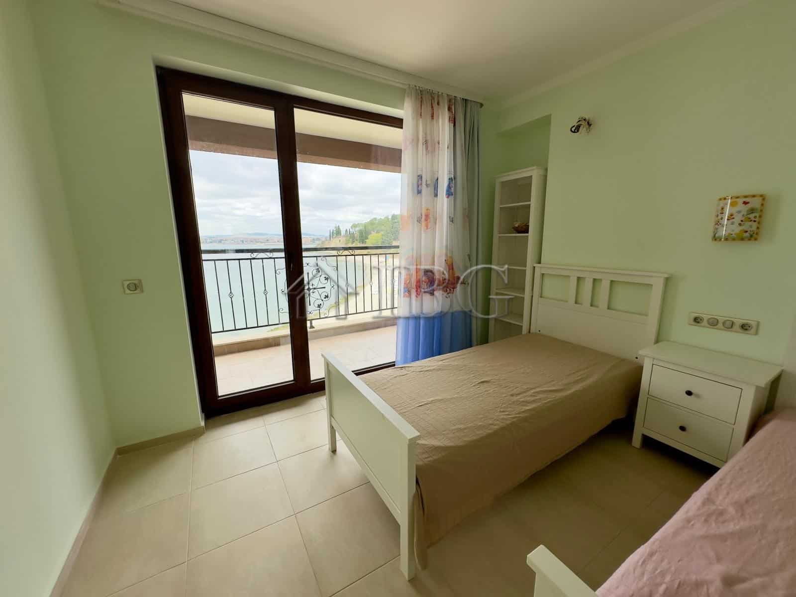 Spacious 3-room apartment featuring front sea views near Akrotiria Beach, Nessebar. Perfect for rela.