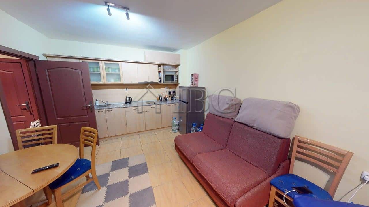 Furnished 1-bedroom apartment in Amadeus 1, Sunny Beach, Bulgaria. Modern living space with kitchen,.