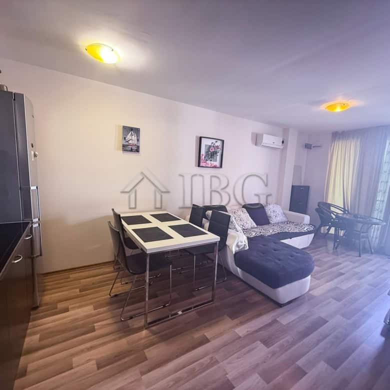 One-bedroom apartment in Amadeus Lux, Sunny Beach, featuring modern living space and balcony views.