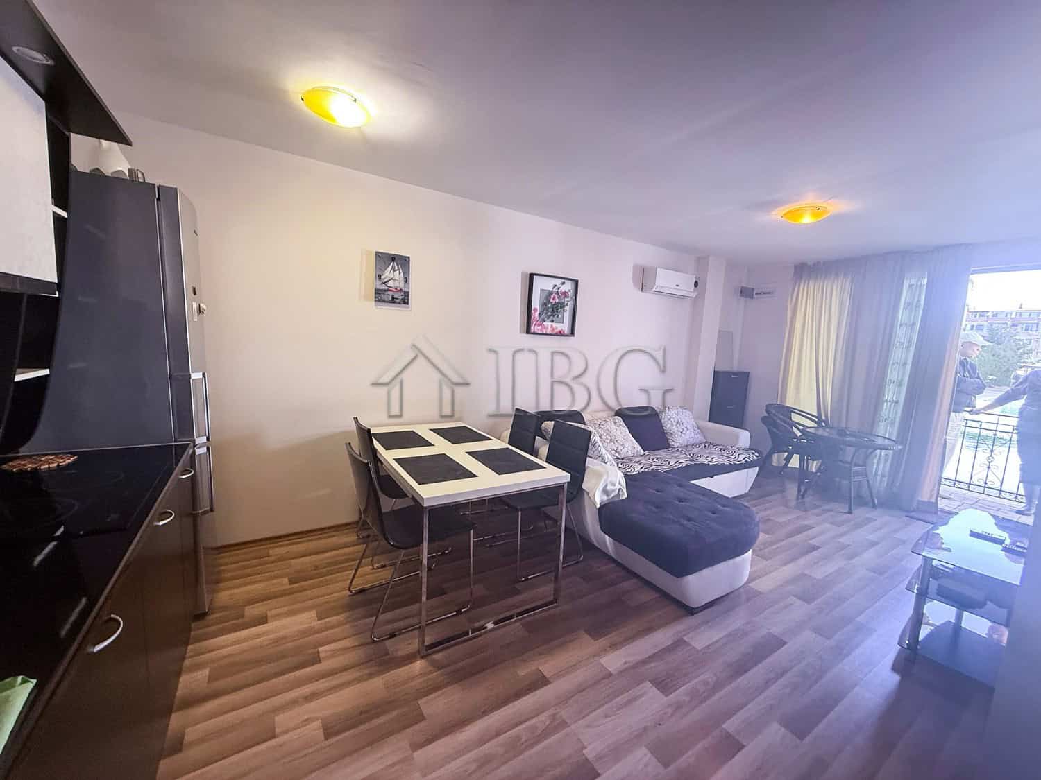 One-bedroom apartment in Amadeus Lux, Sunny Beach, featuring modern living space and balcony views.