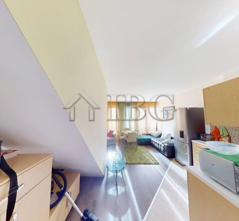Cozy one-bedroom apartment with pool view at Amber Beach Complex, Sunny Beach, Bulgaria.