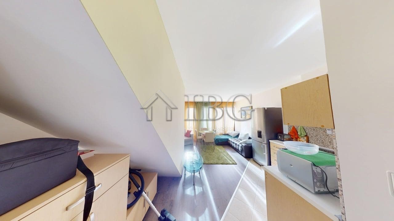 Cozy one-bedroom apartment with pool view at Amber Beach Complex, Sunny Beach, Bulgaria.