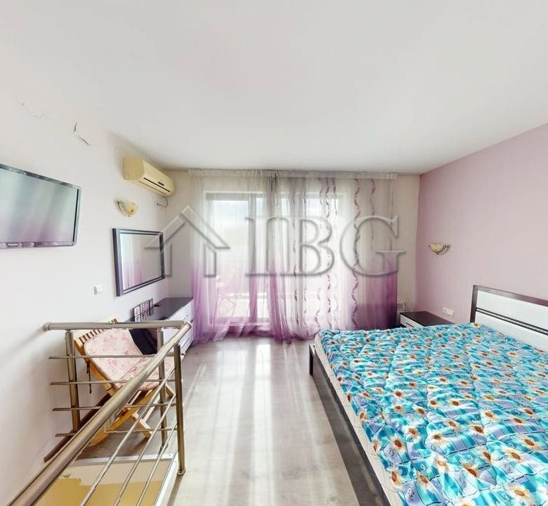 Apartment with pool view, one bedroom, and two bathrooms in Amber Beach Complex, Sunny Beach.