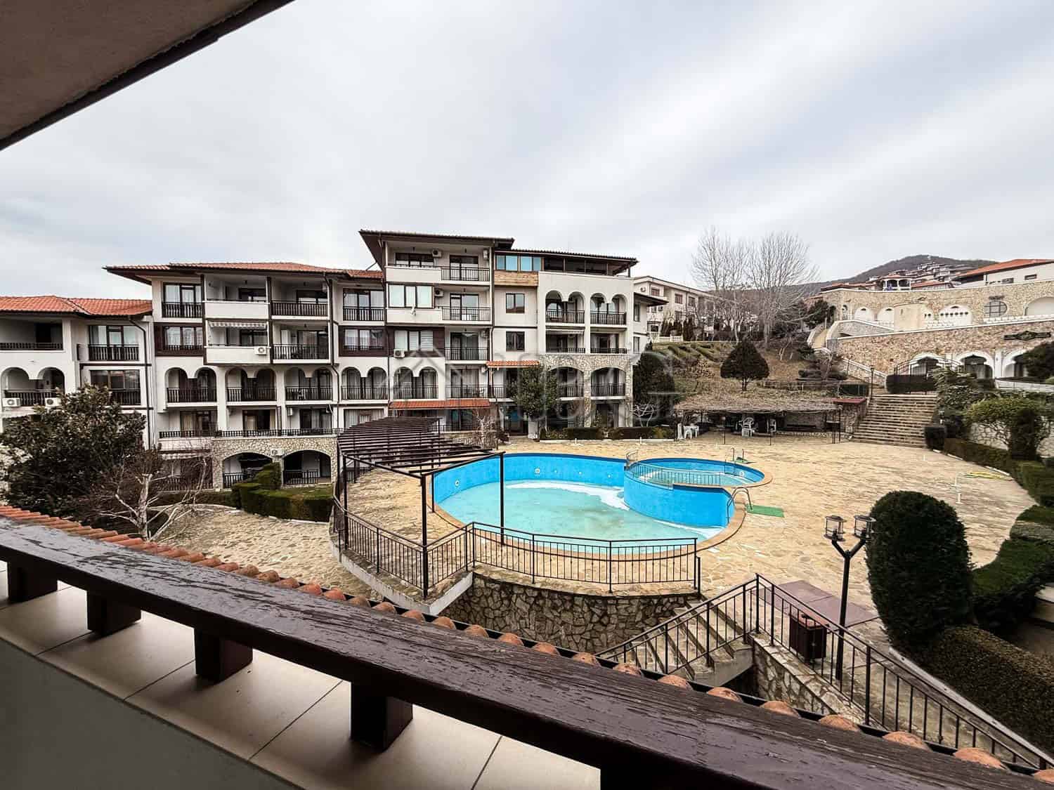Apartment with pool and sea view in Sveti Vlas, Bulgaria.