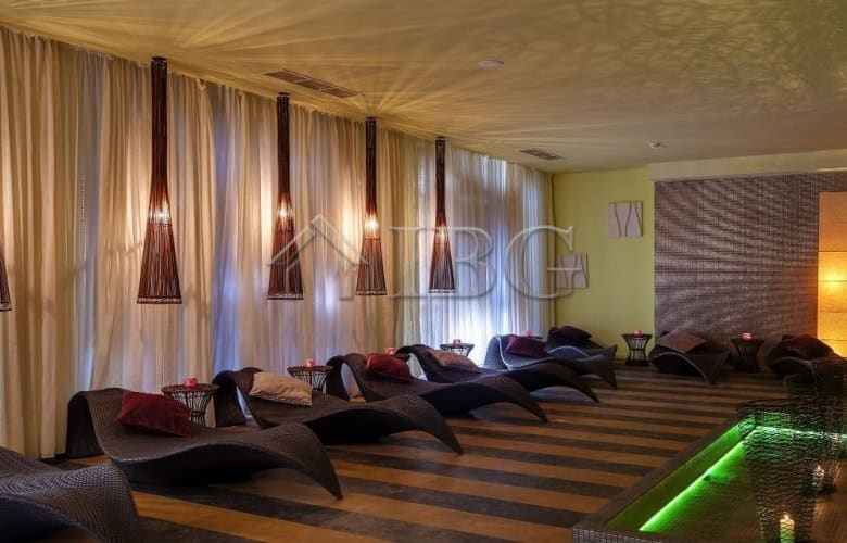 Bright studio with pool view and modern decor at Royal Beach Barceló, Sunny Beach.