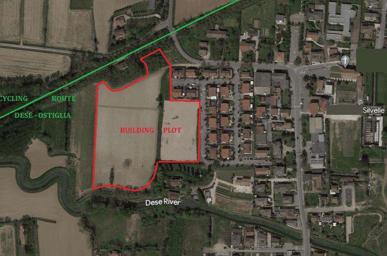 Plot of land available for development in Silvelle di Trebaseleghe, Padua, Veneto, Italy.