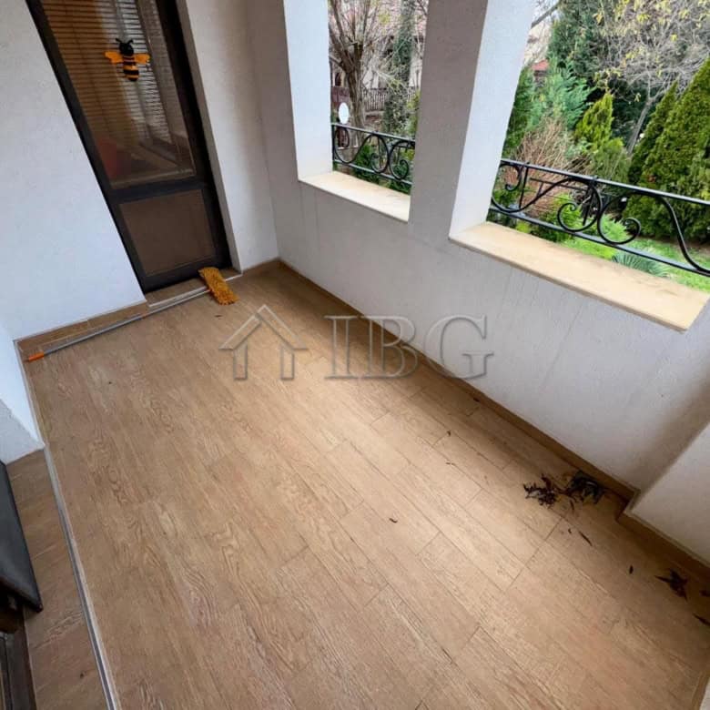 Balcony of an elegant 2-bedroom apartment in Esteban Complex, Nessebar, with views and outdoor space.