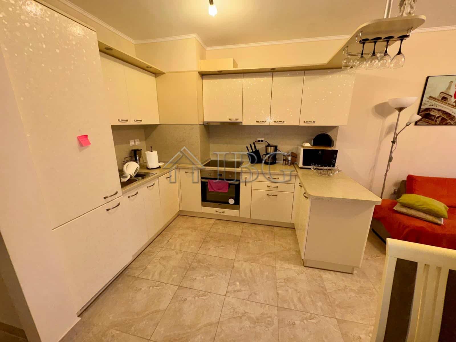Bright kitchen with modern appliances in Esteban Complex, Nessebar.