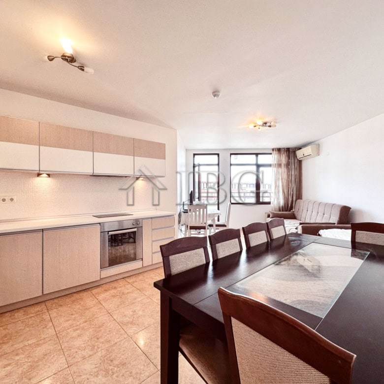 2-Bedroom apartment with sea and pool views in Sveti Vlas, Etara 3 complex. Spacious living area wit.