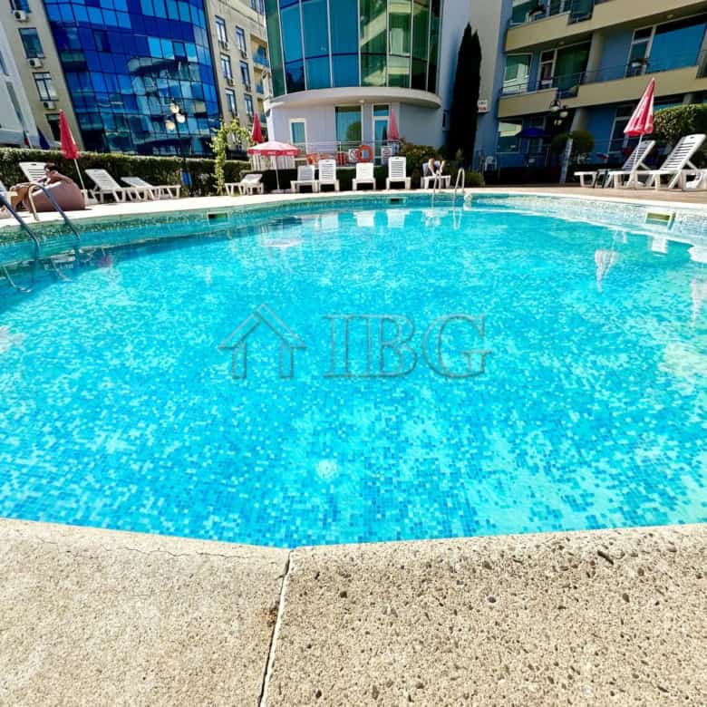 Pool at Apart Hotel Favorit in Sunny Beach, Bulgaria.