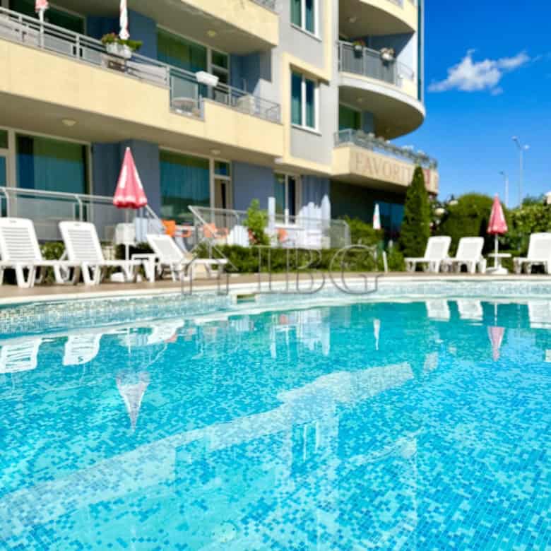 Apartment with pool at Apart Hotel Favorit, Sunny Beach, Bulgaria.
