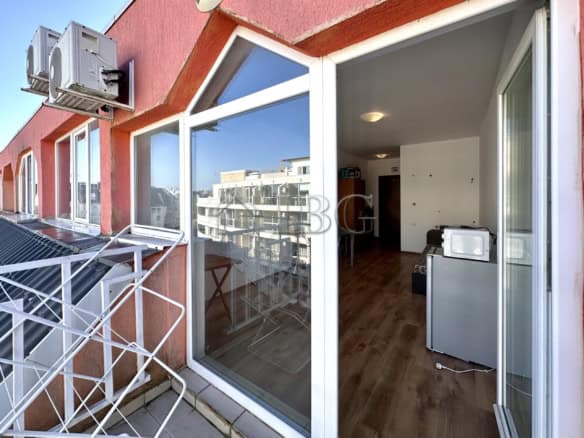 Bright studio apartment with balcony in Gerber 4, Sunny Beach.