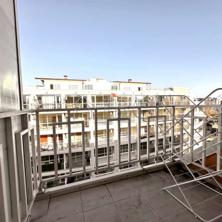 Balcony view of modern apartments in Gerber 4, Sunny Beach, perfect for relaxing and enjoying the se.