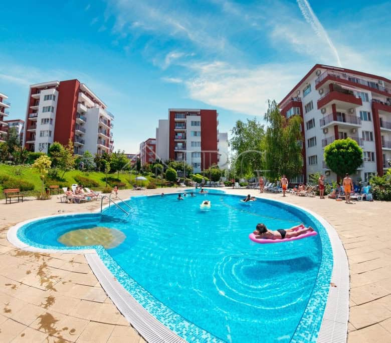 Spacious 2-bedroom apartment with marina view at Fort Beach, Sveti Vlas, Bulgaria.