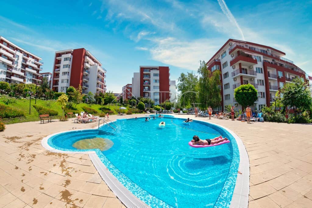 Spacious 2-bedroom apartment with marina view at Fort Beach, Sveti Vlas, Bulgaria.