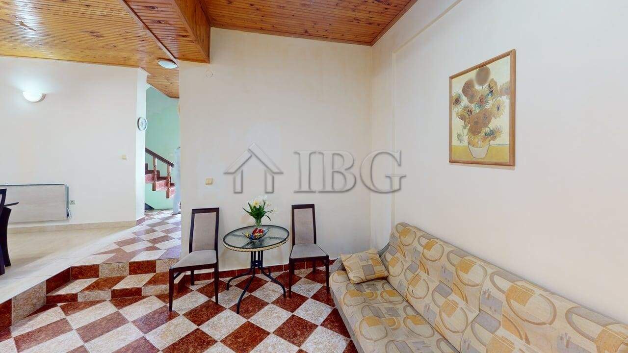 Bright living room in a two-storey house located in a gated complex in Poroy Village. Modern interio.