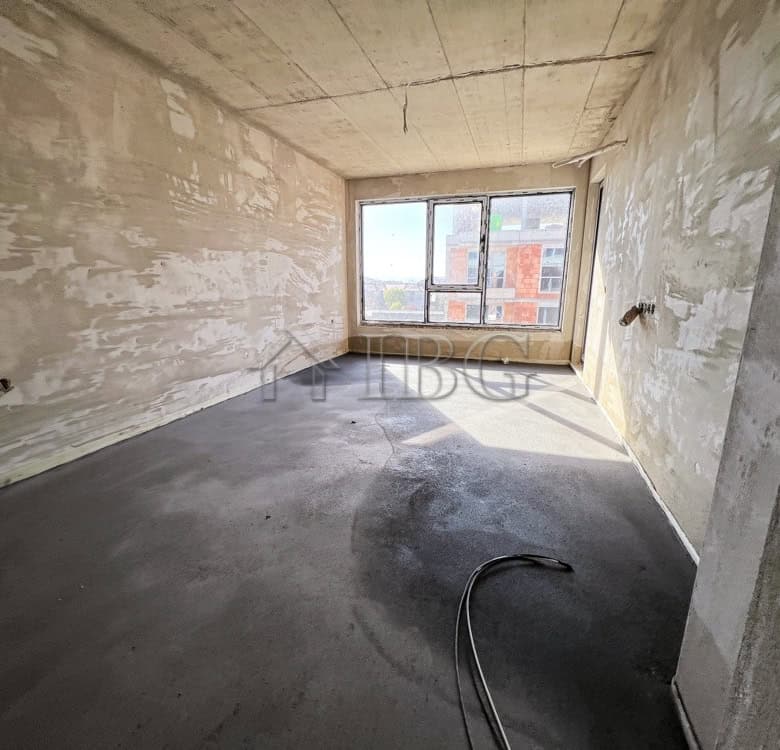 Bright 1-bedroom apartment in Pomorie's new residential building with large windows and spacious int.