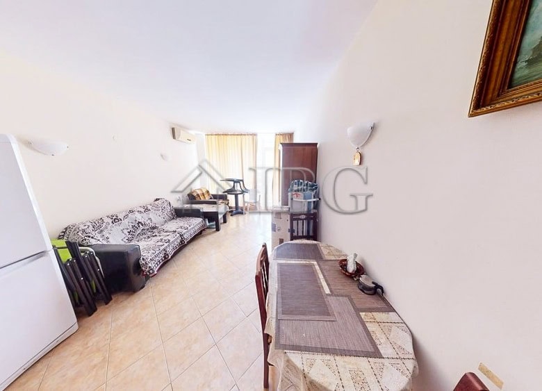 Bright 1-bedroom apartment for sale in Sunset Beach 2 complex, Sunny Beach. Modern living space with.