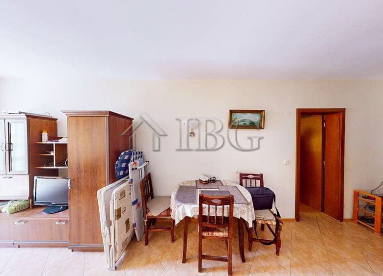 Bright interior of a 1-bedroom apartment in Sunset Beach 2 complex, Sunny Beach.