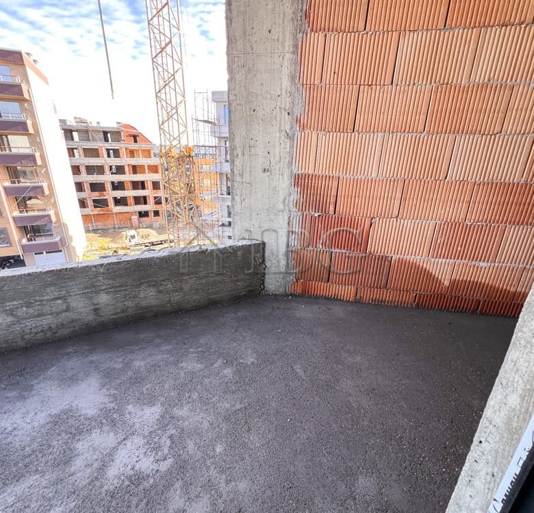 Balcony of a 1-bedroom apartment with scenic lake views in Pomorie, part of a new residential buildi.
