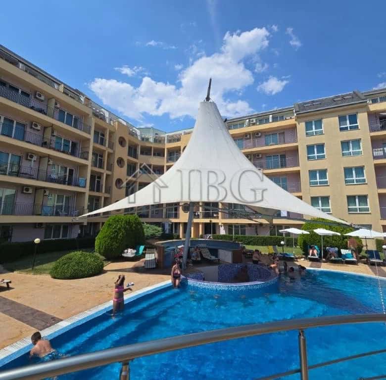 Apartment with pool view in Sunny Beach, Bulgaria.