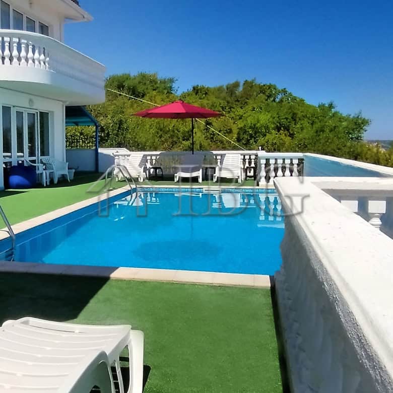 Luxury villa with pool and sea view in Sorrento, Italy.