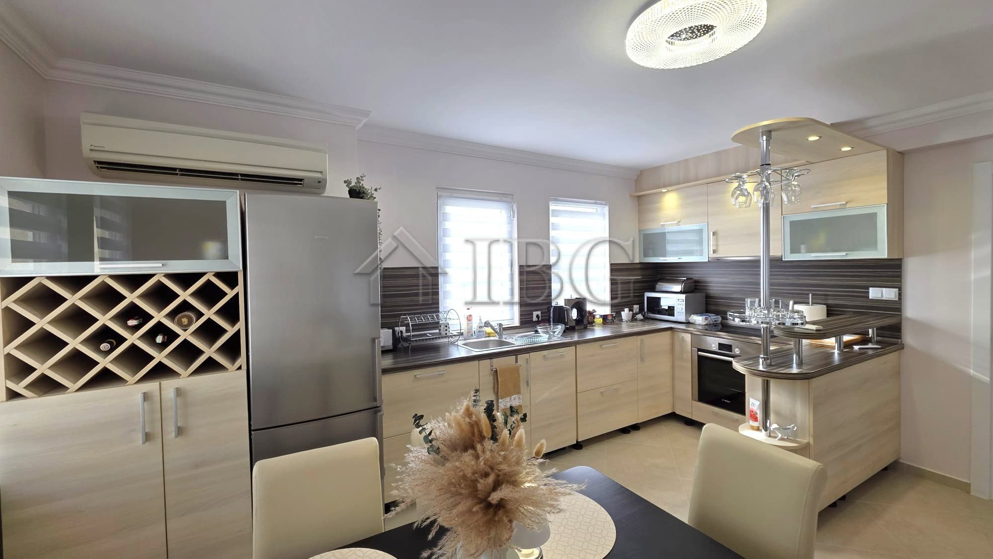 Spacious modern kitchen in a luxury villa at Victoria Hill, Pomorie, featuring contemporary design a.